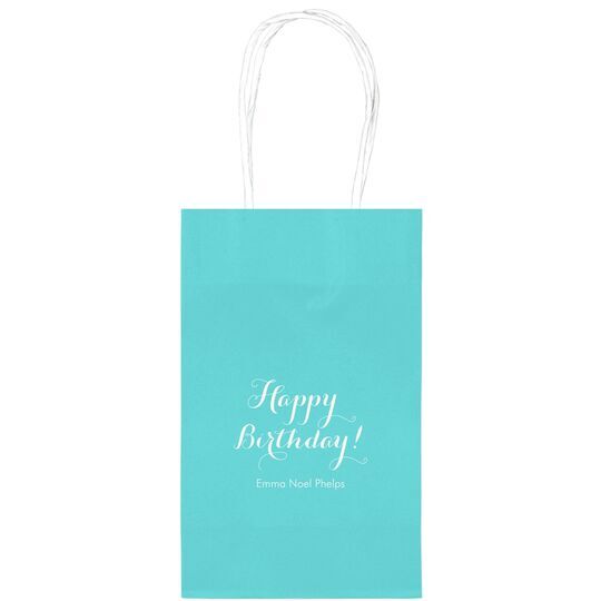 Darling Happy Birthday Medium Twisted Handled Bags